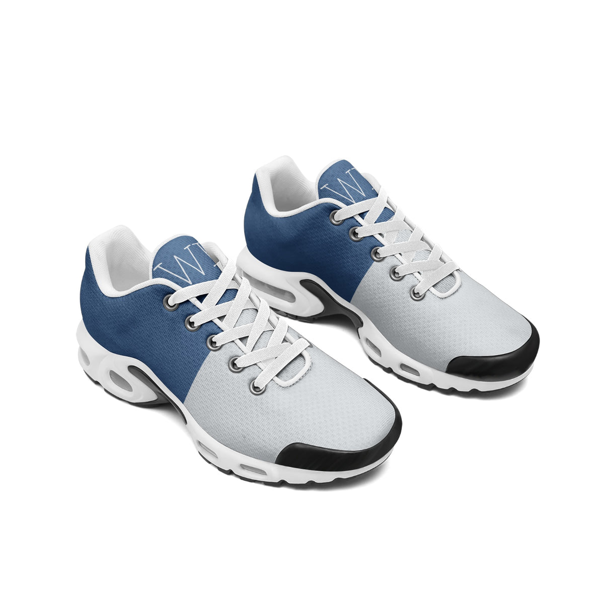 Cold Steel Blue & Silver Sneakers