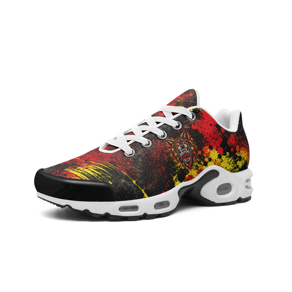 Full Impact Red, Black & Gold Sneakers