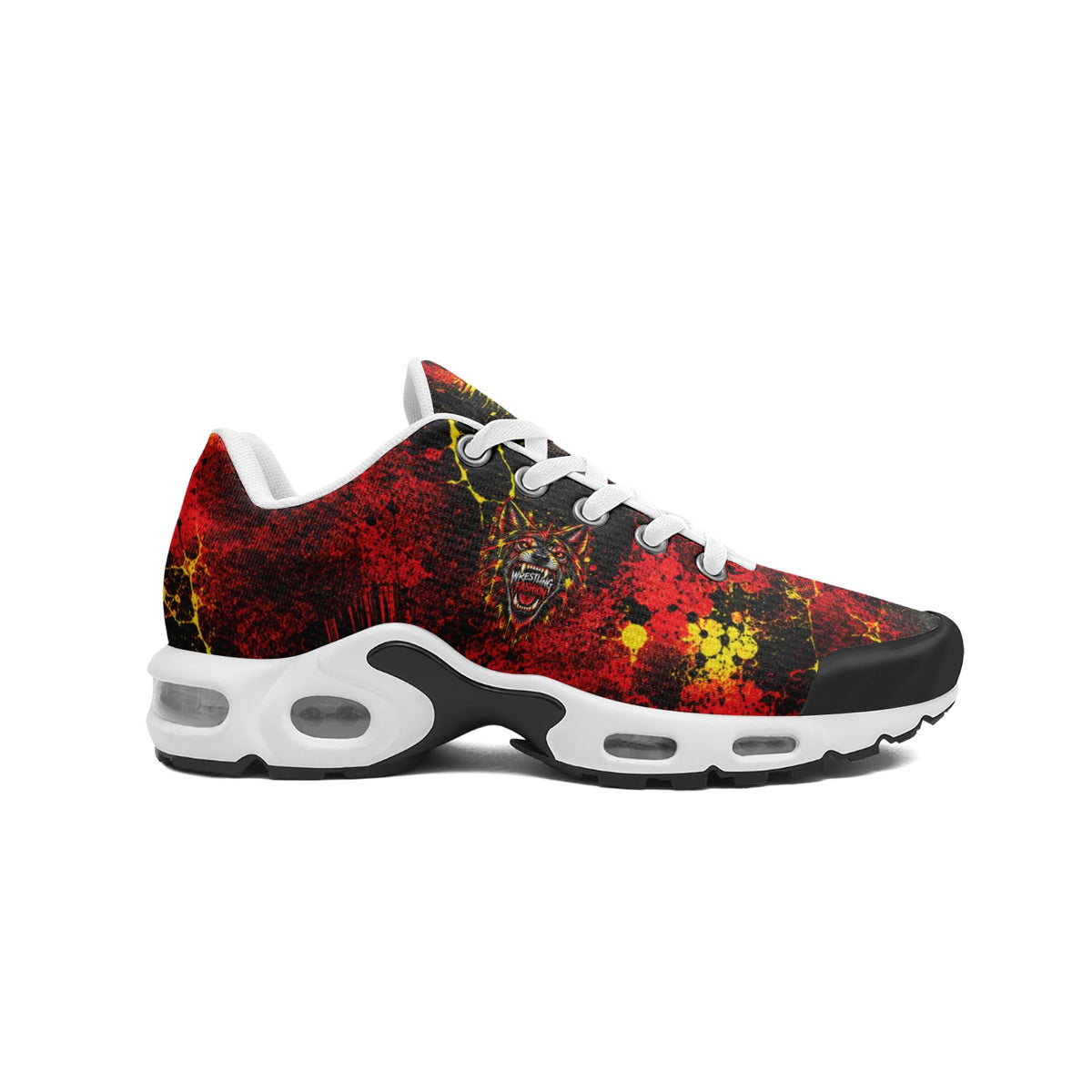 Full Impact Red, Black & Gold Sneakers