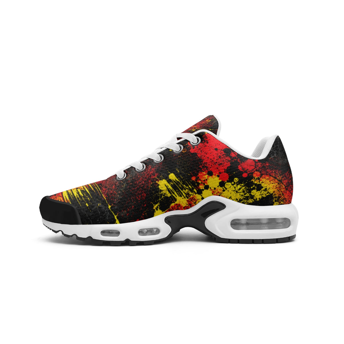 Full Impact Red, Black & Gold Sneakers