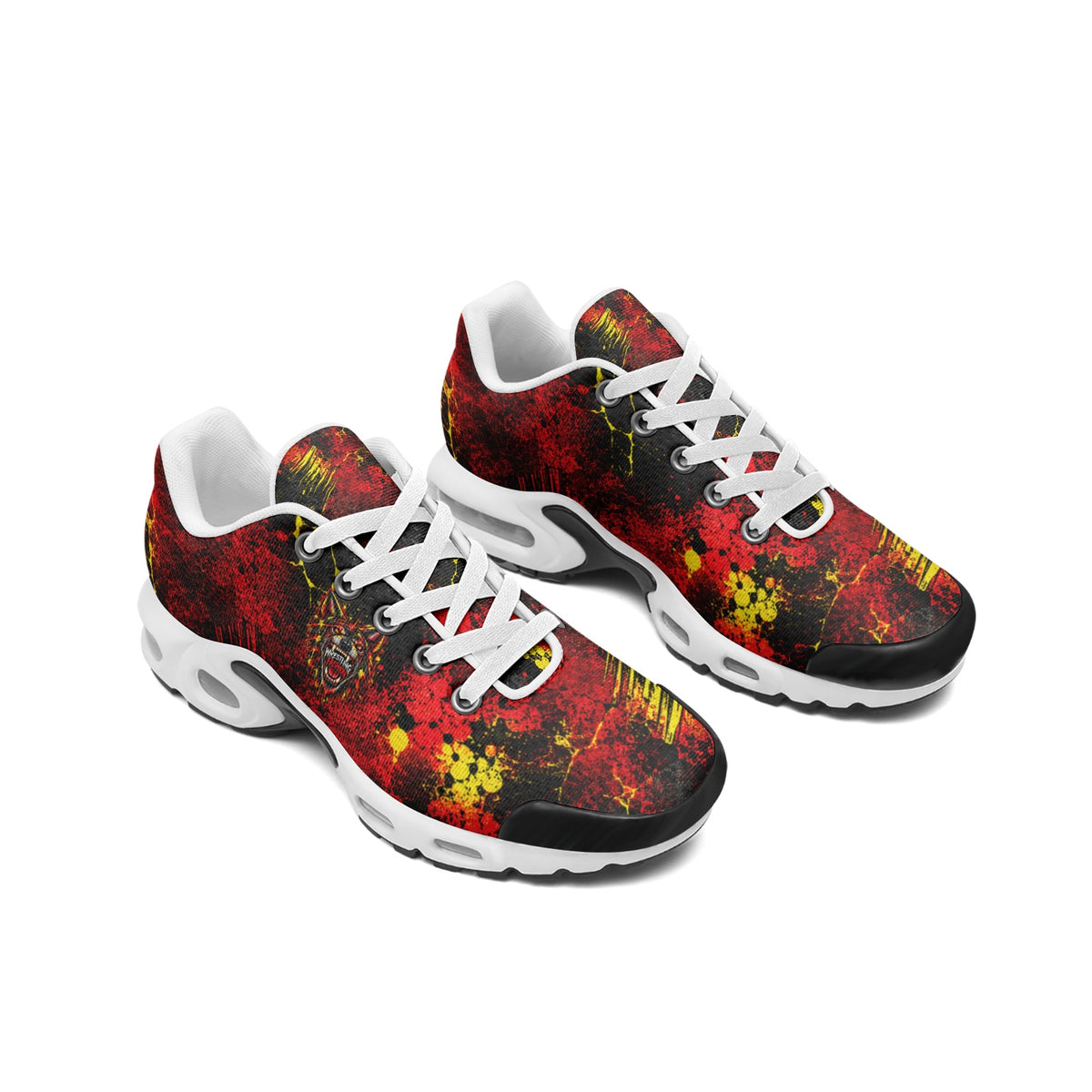 Full Impact Red, Black & Gold Sneakers