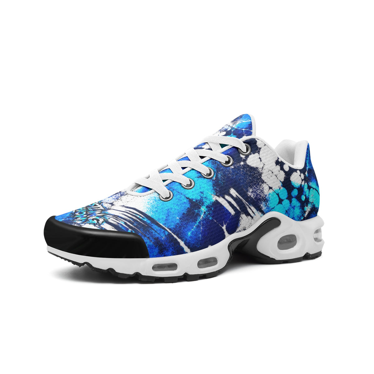 Ice Breaker Blue & White Grunge Sneakers